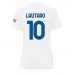 Billige Inter Milan Lautaro Martinez #10 Bortetrøye Dame 2023-24 Kortermet